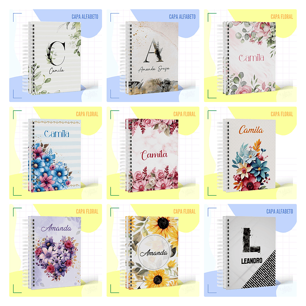 50 Artes para Capas Agendas 2024 Arquivo em Jpg 4