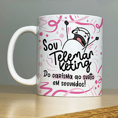 Arte Caneca Sou Telemarketing Flork Profissão Arquivo Png