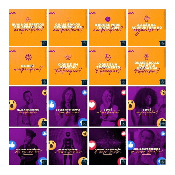 130 Artes para Terapia Holísticas Mídias Sociais Editáveis Photoshop + Png 3