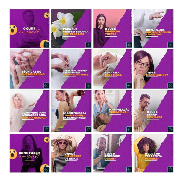 130 Artes para Terapia Holísticas Mídias Sociais Editáveis Photoshop + Png 6