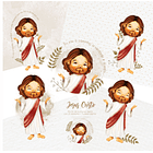 Kit Digital Santinhos Aquarelados V1 em Png  5