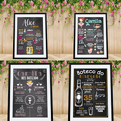 22 Artes para Quadro Chalkboard Editaveis Studio Silhouette