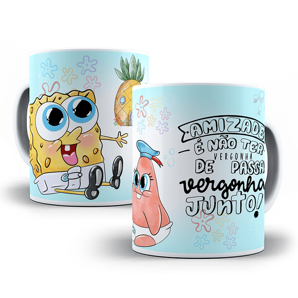 12 Artes para Caneca Amizade Personagens em Corel Draw 5