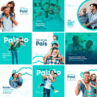 20 Artes Mídias Sociais Dia dos Pais Editáveis 2.0 Photoshop + Png 1