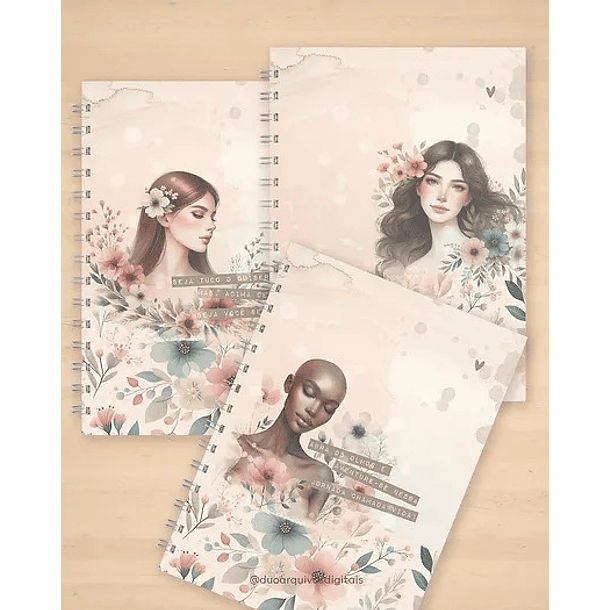 Arquivo Capas para Agenda e Bloquinho Mulheres em Jpg 3