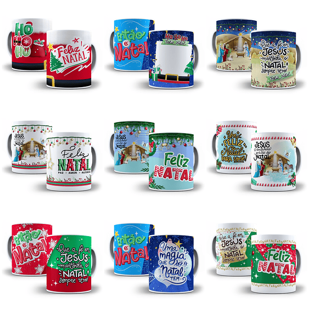 140 Artes para Caneca Natal Papai Noel Frases Arquivo em Jpg 10