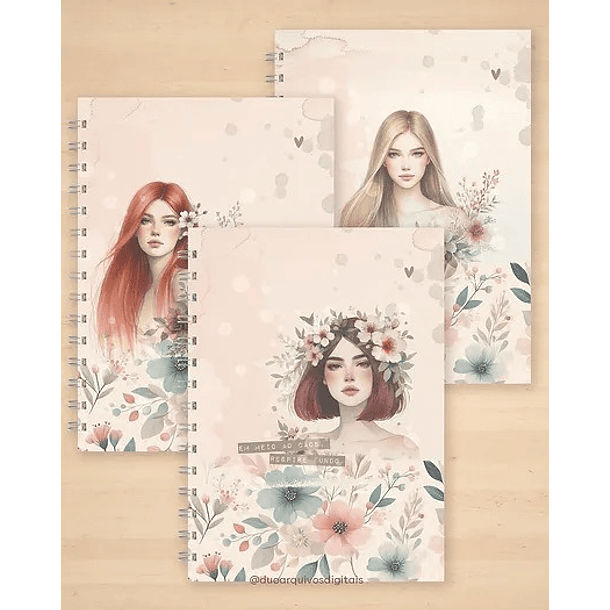 Arquivo Capas para Agenda e Bloquinho Mulheres em Jpg 6