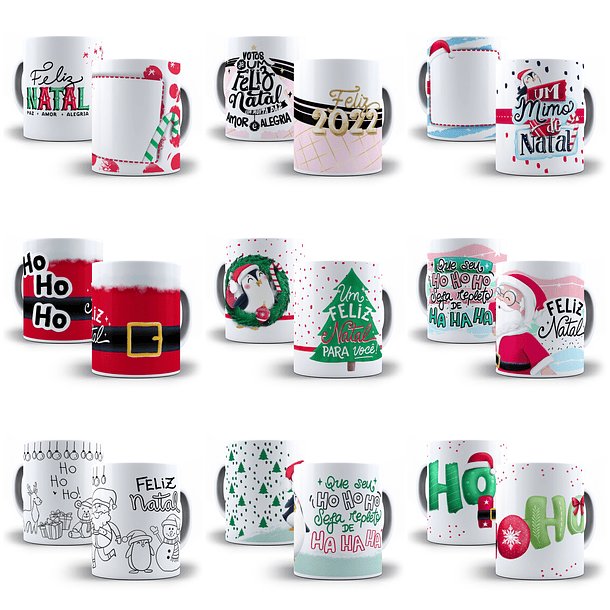 140 Artes para Caneca Natal Papai Noel Frases Arquivo em Jpg 15