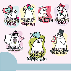 Kit Digital Flork Bento Memes Dia dos Namorados Lt12 Arquivos Png e Jpg 