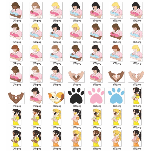 Kit Digital Dia das Mães em Png 5