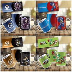 13 Artes Caneca Games Gamer Editável em Photoshop