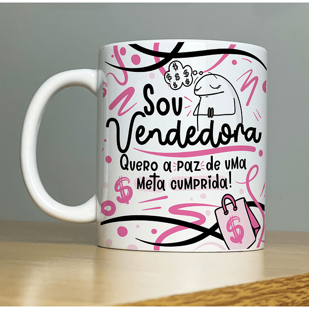 Arte Caneca Sou Vendedora Flork Profissão Arquivo Png