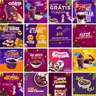 120 Artes Mídias Sociais Açaí Editáveis Photoshop 3