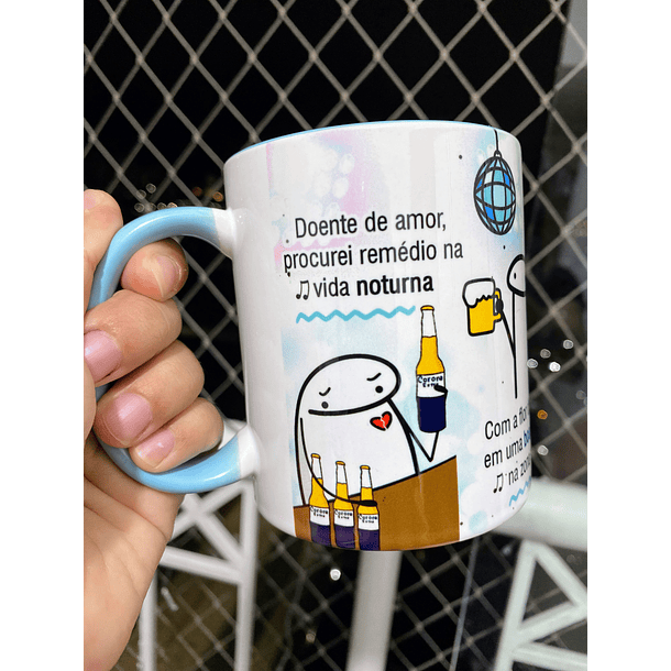 Arte Caneca Boate Azul Doente de amor procurei remédio na vida noturna Arquivo em Jpg 2
