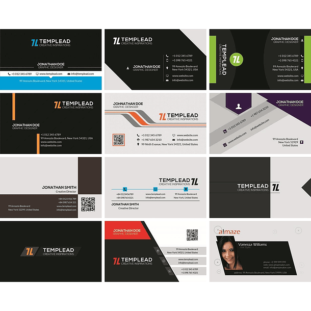 1500 Artes Mídias Sociais Cartão de Visita Editáveis Photoshop 2