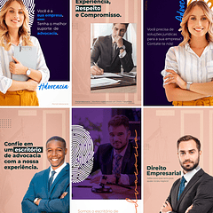 20 Artes Mídias Sociais Advogados Advocacia 2.0 Editáveis Photoshop + Png