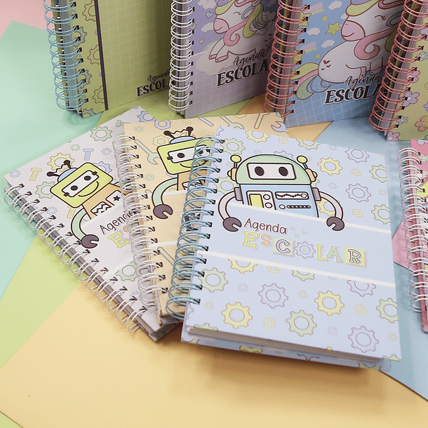 Arquivo Agenda Escolar Robô e Unicórnio 2024 Arquivo em Pdf 5