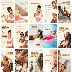 Pack Canva Bronzeamento Templates Editável 29 Artes Storie + Bônus