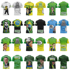30 Artes Vetor Camisa Bolsonaro Eleições Política Sublimação Arquivos Corel Draw