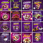 42 Artes Mídias Sociais Açaí Editáveis Photoshop 2