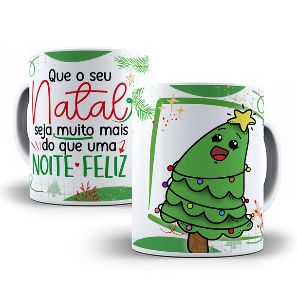 Arte Caneca Que o Seu Natal Seja Muito Mais do Que Uma Noite Feliz Arquivo Png