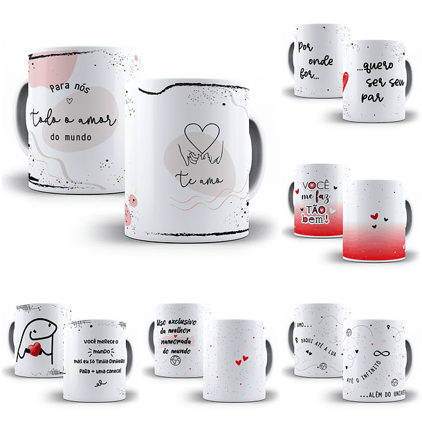 18 Artes para Caneca Dia dos Namorados em Png 1