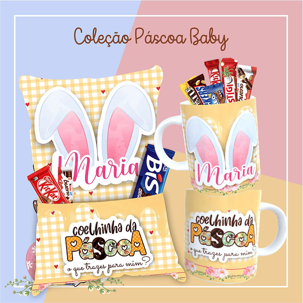 36 Arte para Caneca Almofada e Body Páscoa Baby Arquivo Editável  6