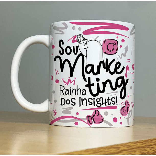 Arte Caneca Sou Marketing Feminino Flork Profissão Arquivo Png