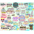 Kit Digital Lettering Frases Amizade Amigos Arquivos sem fundo Png  1