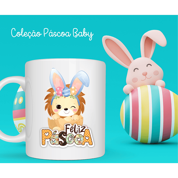 36 Arte para Caneca Almofada e Body Páscoa Baby Arquivo Editável  13