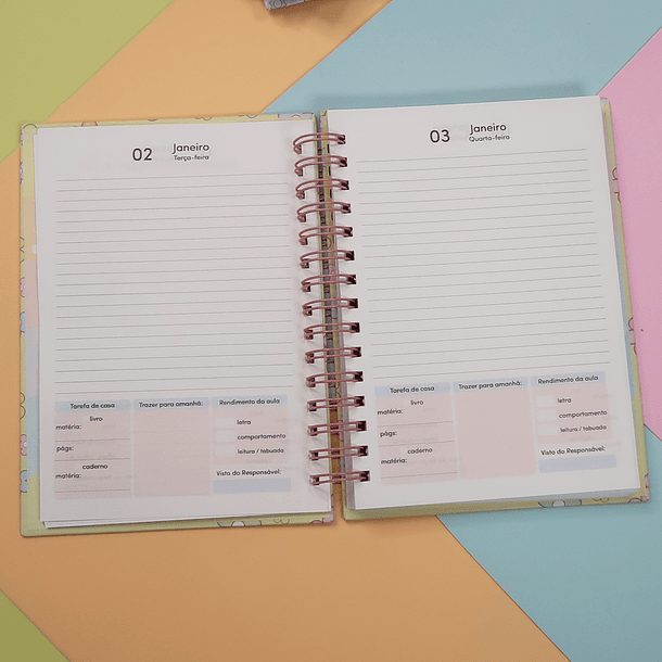 Arquivo Agenda Escolar Robô e Unicórnio 2024 Arquivo em Pdf 20