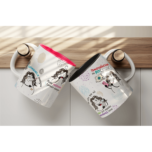 Artes para Caneca Flork Transferêncilina ou Pixnalenzol Arquivos Png