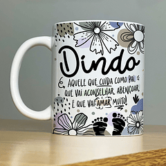 Arte Caneca Dindo Aquele que cuida como Pai Padrinho Arquivo Png