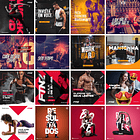 140 Artes Mídias Sociais Academia Editáveis Photoshop 1