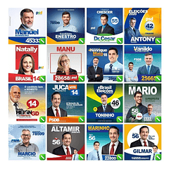 80 Artes Mídias Sociais Campanha Politica Eleitoral Editáveis Corel Draw