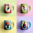 13 Artes Caneca Princesas Disney Editável em Photoshop 3