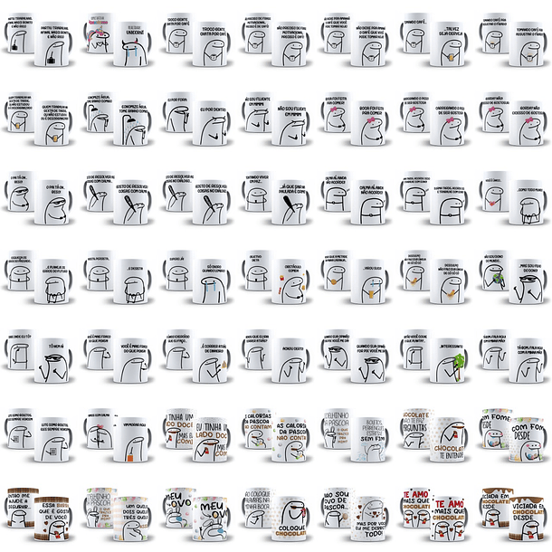 500 Artes Caneca Flork Bento Memes Completo Arquivos Jpge + Mockups 3