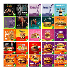 210 Artes Mídias Sociais Templates Editáveis Corel Draw