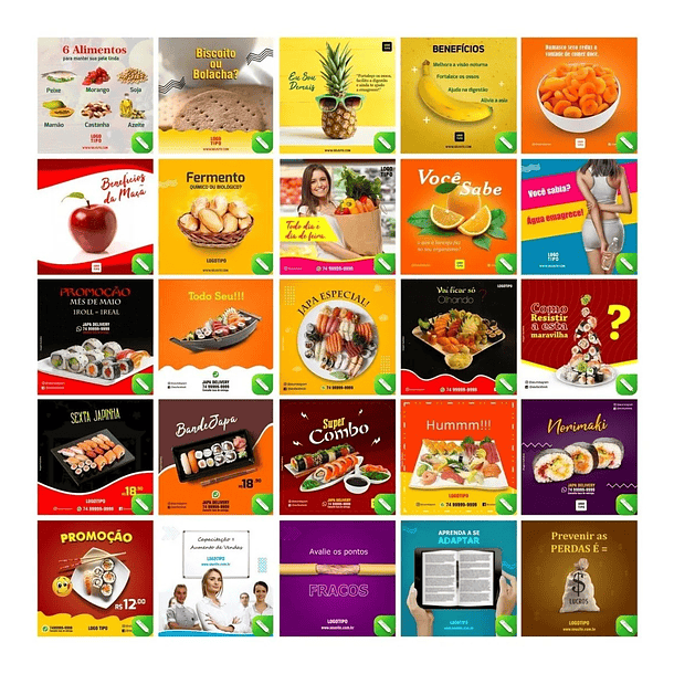 210 Artes Mídias Sociais Templates Editáveis Corel Draw 4