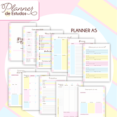 Arquivo Planner de Estudos Feminino e Masculino em Pdf