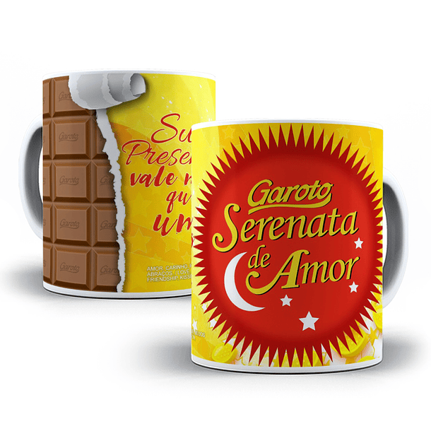 Arte Caneca Sua Presença Vale Mias Que Uma Serenata de Amor  Arquivo Png