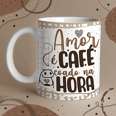 Arte Caneca Amor é Café Coado Na Hora Arquivo Png