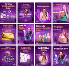 26 Artes Mídias Sociais IPTV Editáveis Photoshop + Png 1