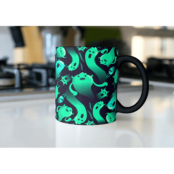 10 Artes para Caneca Halloween Editável Corel Draw + Png 3