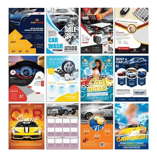 70 Artes Flyers Panfleto de Carro Editáveis Photoshop 2