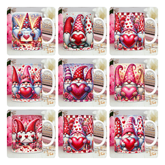 30 Artes para Caneca Dia dos Namorados 3D Gnomos 2.0 3d Arquivos Png