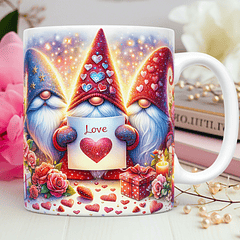 30 Artes para Caneca Dia dos Namorados 3D Gnomos 2.0 3d Arquivos Png