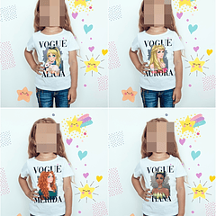 40 Artes Camisa Princesas Disney Editável em Photoshop