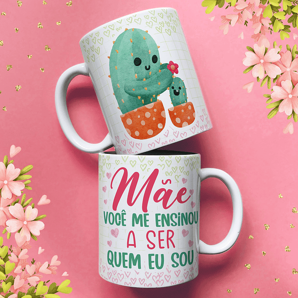 25 Artes para Caneca e Azulejo Dia das Mães Cactos Arquivo em Jpg  3