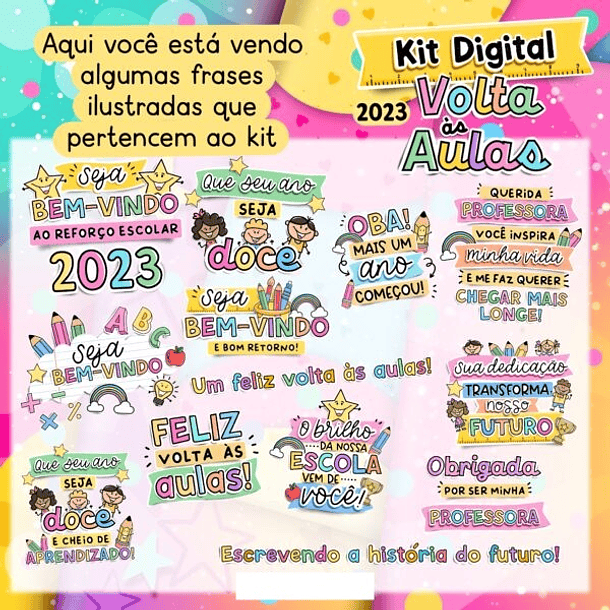 Kit Digital Volta as Aulas 2023 Completo em Png 5